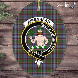 Aikenhead Scottish Clan Plaid Ornament Gift. Christmas Tree Ornament Aikenhead Clan Tartan Ornament,  ceramic ornament, personalized christmas ornaments, christmas tree ornaments, christmas door decorations, Plaid Ornament, Tartan Ceramic Ornament