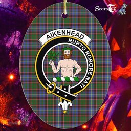 Aikenhead Scottish Clan Plaid Ornament Gift. Christmas Tree Ornament Aikenhead Clan Tartan Ornament,  ceramic ornament, personalized christmas ornaments, christmas tree ornaments, christmas door decorations, Plaid Ornament, Tartan Ceramic Ornament