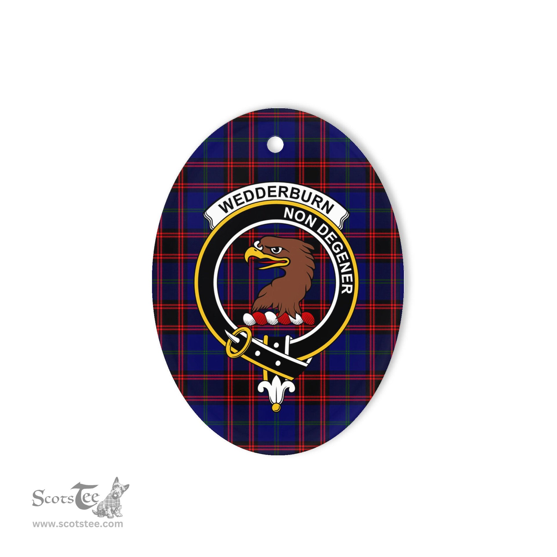 Wedderburn Scottish Clan Plaid Ornament Gift. Christmas Tree Ornament Wedderburn Clan Tartan Ornament,  ceramic ornament, personalized christmas ornaments, christmas tree ornaments, christmas door decorations, Plaid Ornament, Tartan Ceramic Ornament