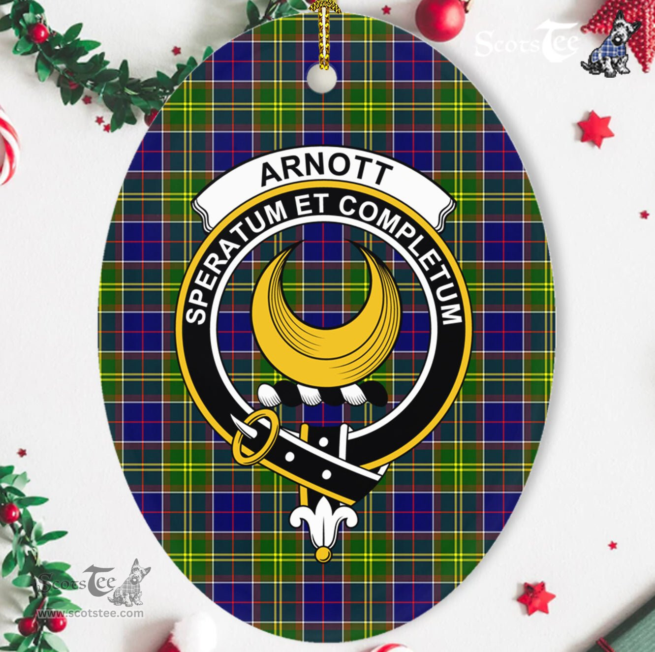 Arnott Scottish Clan Plaid Ornament Gift. Christmas Tree Ornament Arnott Clan Tartan Ornament,  ceramic ornament, personalized christmas ornaments, christmas tree ornaments, christmas door decorations, Plaid Ornament, Tartan Ceramic Ornament