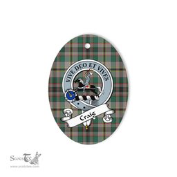 Craig Scottish Clan Badge Plaid Ornament Gift. Christmas Tree Ornament Craig Tartan Ornament,  ceramic ornament, personalized christmas ornaments, christmas tree ornaments, christmas door decorations, Plaid Ornament, Tartan Ceramic Ornament