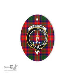 Charteris Scottish Clan Plaid Ornament Gift. Christmas Tree Ornament Charteris Clan Tartan Ornament,  ceramic ornament, personalized christmas ornaments, christmas tree ornaments, christmas door decorations, Plaid Ornament, Tartan Ceramic Ornament