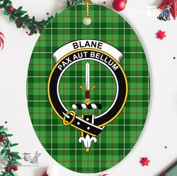 Blane Scottish Clan Plaid Ornament Gift. Christmas Tree Ornament Blane Clan Tartan Ornament,  ceramic ornament, personalized christmas ornaments, christmas tree ornaments, christmas door decorations, Plaid Ornament, Tartan Ceramic Ornament
