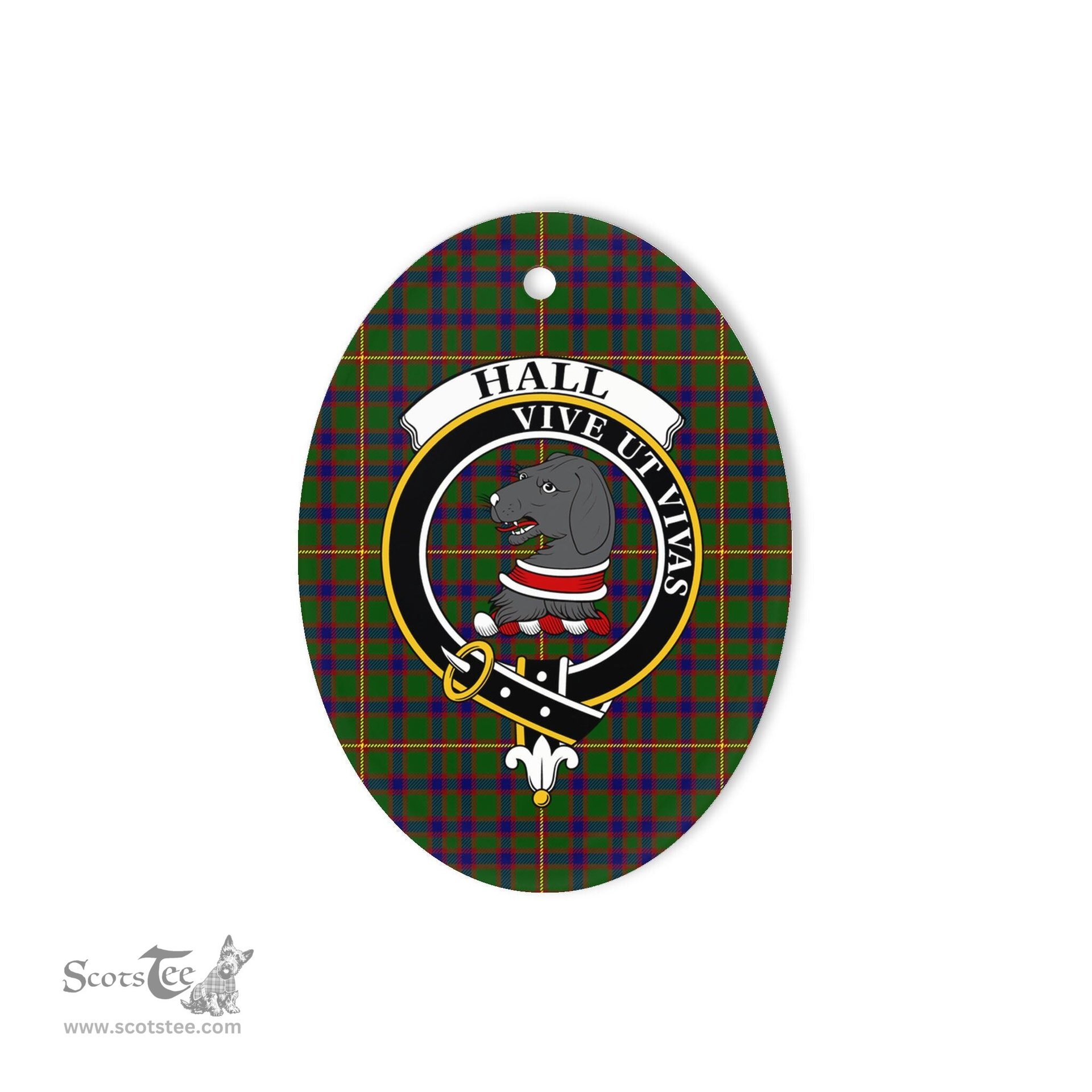 Hall Scottish Clan Plaid Ornament Gift. Christmas Tree Ornament Hall Clan Tartan Ornament,  ceramic ornament, personalized christmas ornaments, christmas tree ornaments, christmas door decorations, Plaid Ornament, Tartan Ceramic Ornament
