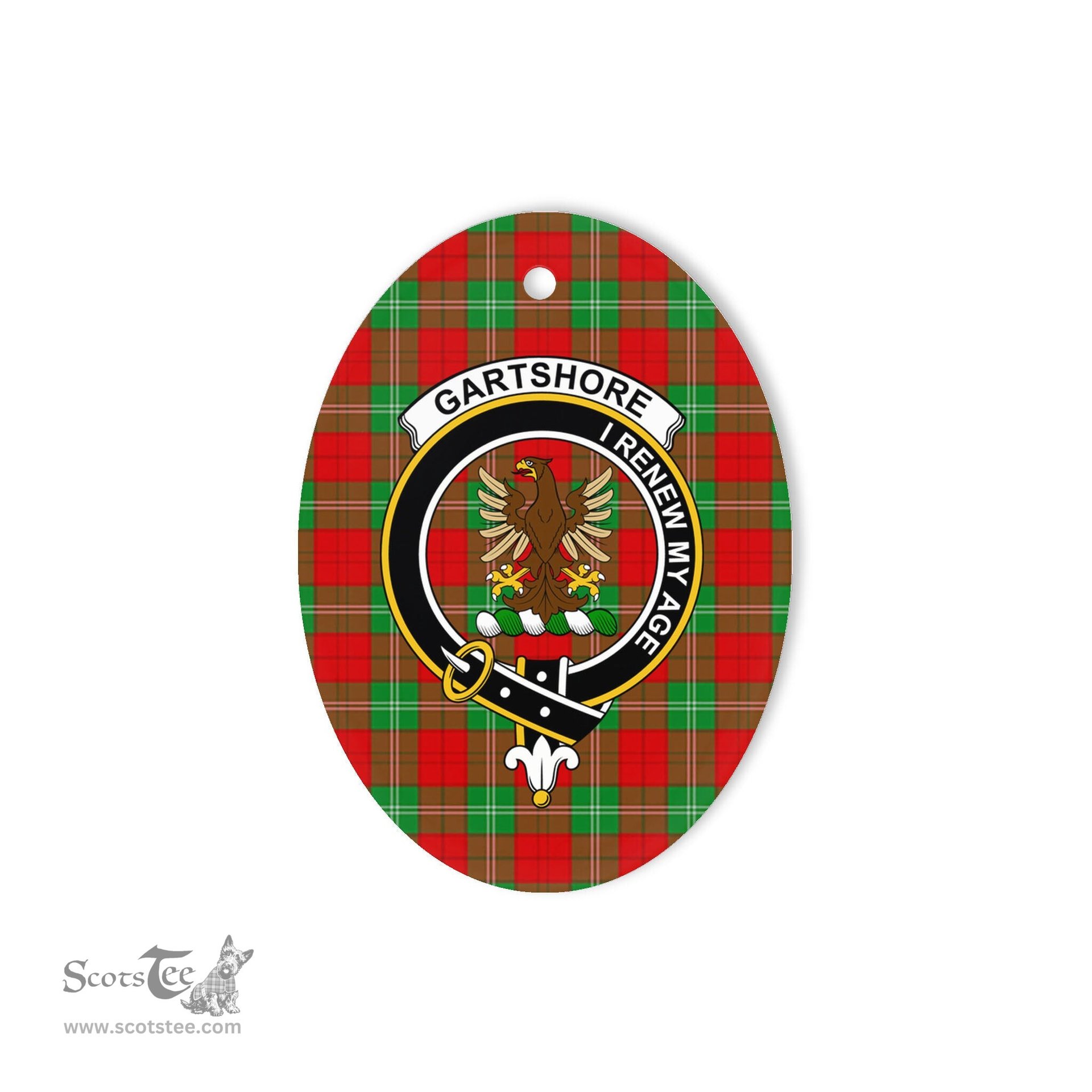 Gartshore Scottish Clan Plaid Ornament Gift. Christmas Tree Ornament Gartshore Clan Tartan Ornament,  ceramic ornament, personalized christmas ornaments, christmas tree ornaments, christmas door decorations, Plaid Ornament, Tartan Ceramic Ornament