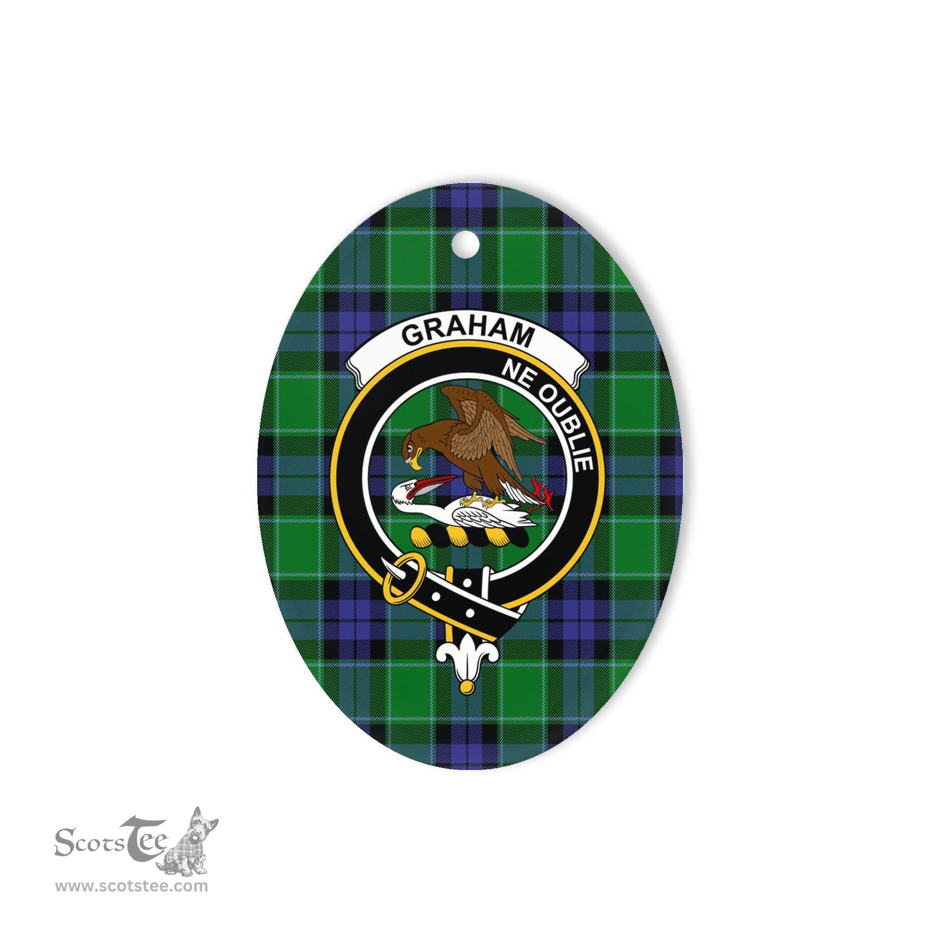 Graham Scottish Clan Plaid Ornament Gift. Christmas Tree Ornament Graham Clan Tartan Ornament,  ceramic ornament, personalized christmas ornaments, christmas tree ornaments, christmas door decorations, Plaid Ornament, Tartan Ceramic Ornament