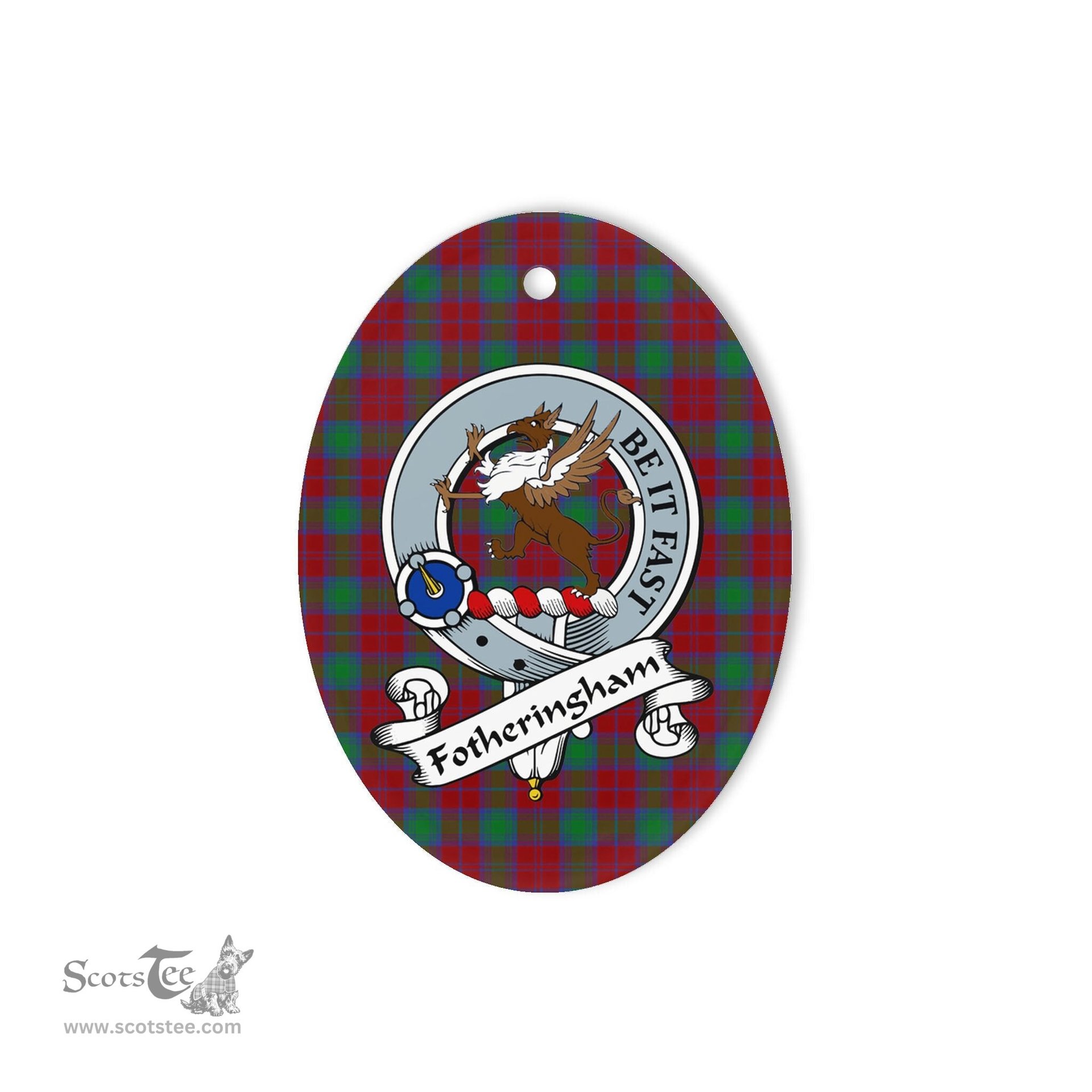 Fotheringham Scottish Clan Badge Plaid Ornament Gift. Christmas Tree Ornament Fotheringham Tartan Ornament,  ceramic ornament, personalized christmas ornaments, christmas tree ornaments, christmas door decorations, Plaid Ornament, Tartan Ceramic Ornament
