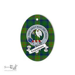 Cranstoun Scottish Clan Badge Plaid Ornament Gift. Christmas Tree Ornament Cranstoun Tartan Ornament,  ceramic ornament, personalized christmas ornaments, christmas tree ornaments, christmas door decorations, Plaid Ornament, Tartan Ceramic Ornament