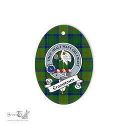Cranstoun Scottish Clan Badge Plaid Ornament Gift. Christmas Tree Ornament Cranstoun Tartan Ornament,  ceramic ornament, personalized christmas ornaments, christmas tree ornaments, christmas door decorations, Plaid Ornament, Tartan Ceramic Ornament