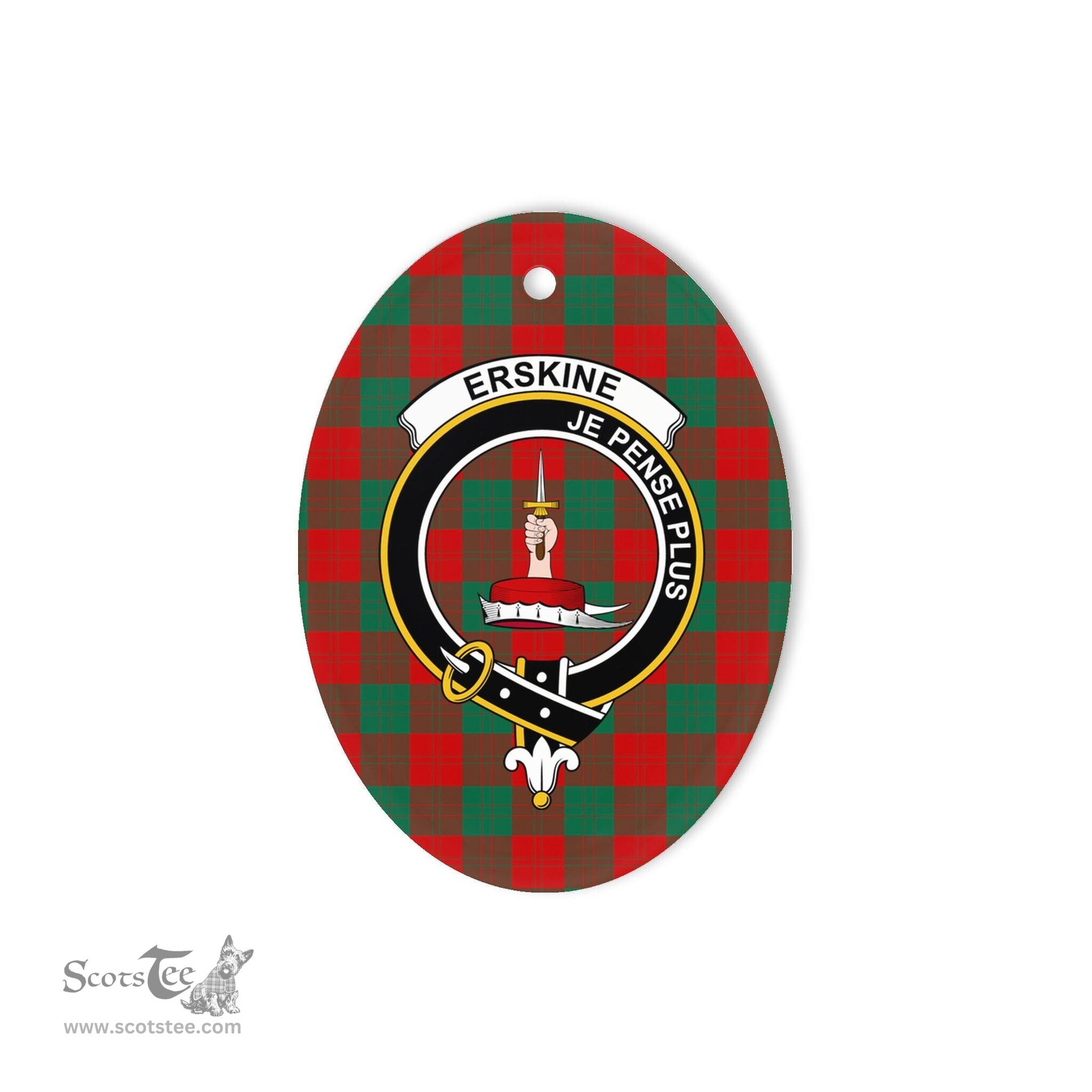 Erskine Scottish Clan Plaid Ornament Gift. Christmas Tree Ornament Erskine Clan Tartan Ornament,  ceramic ornament, personalized christmas ornaments, christmas tree ornaments, christmas door decorations, Plaid Ornament, Tartan Ceramic Ornament
