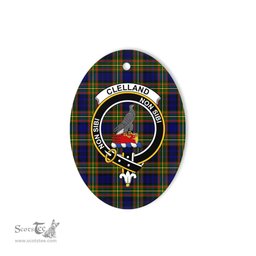 Clelland Scottish Clan Plaid Ornament Gift. Christmas Tree Ornament Butter Clan Tartan Ornament,  ceramic ornament, personalized christmas ornaments, christmas tree ornaments, christmas door decorations, Plaid Ornament, Tartan Ceramic Ornament
