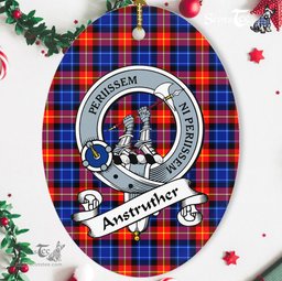 Anstruther Scottish Clan Badge Plaid Ornament Gift. Christmas Tree Ornament Anstruther Tartan Ornament,  ceramic ornament, personalized christmas ornaments, christmas tree ornaments, christmas door decorations, Plaid Ornament, Tartan Ceramic Ornament