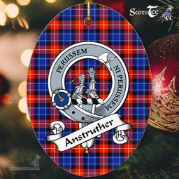 Anstruther Scottish Clan Badge Plaid Ornament Gift. Christmas Tree Ornament Anstruther Tartan Ornament,  ceramic ornament, personalized christmas ornaments, christmas tree ornaments, christmas door decorations, Plaid Ornament, Tartan Ceramic Ornament