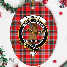 Binning Scottish Clan Plaid Ornament Gift. Christmas Tree Ornament Binning Clan Tartan Ornament,  ceramic ornament, personalized christmas ornaments, christmas tree ornaments, christmas door decorations, Plaid Ornament, Tartan Ceramic Ornament