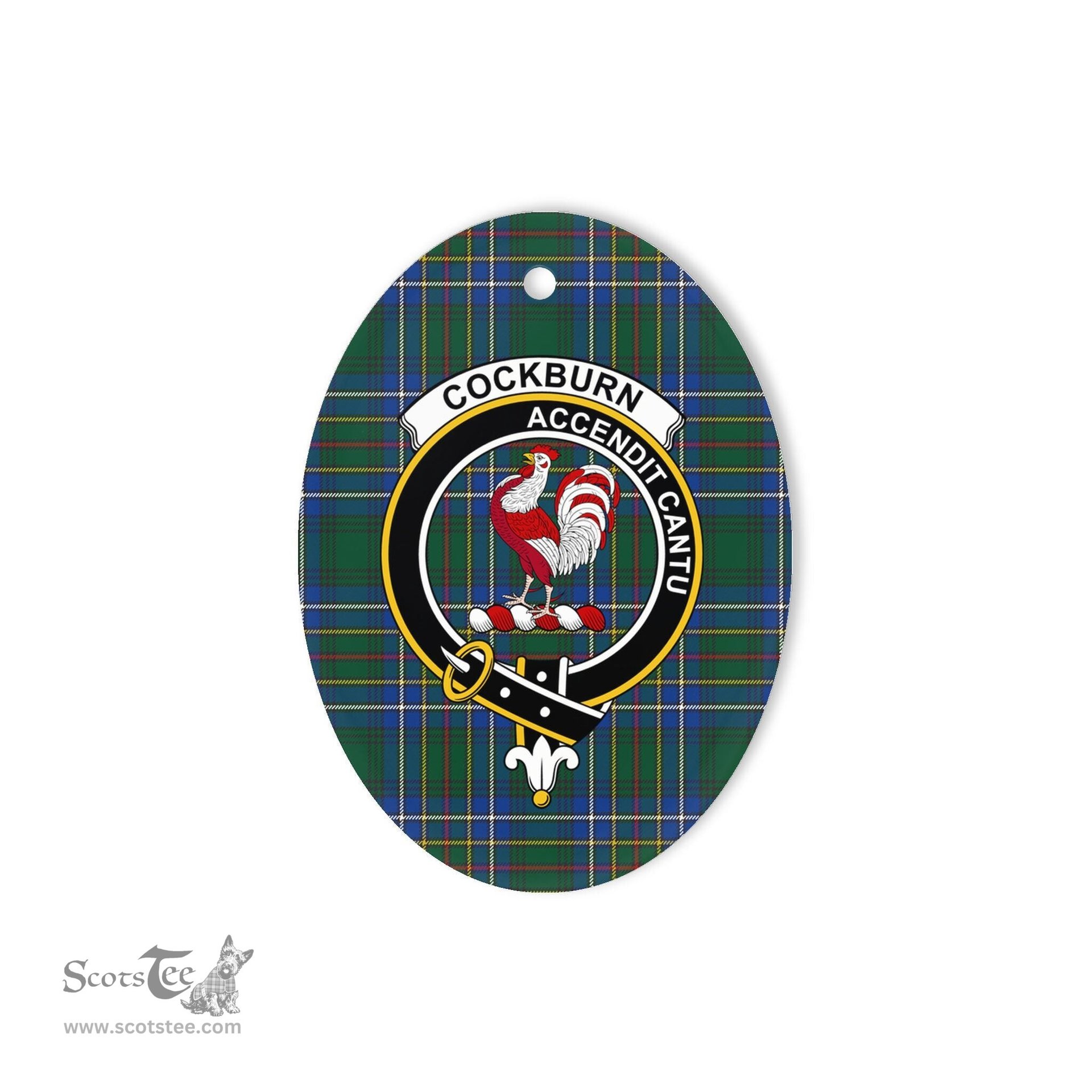 Cockburn Scottish Clan Plaid Ornament Gift. Christmas Tree Ornament Cockburn Clan Tartan Ornament,  ceramic ornament, personalized christmas ornaments, christmas tree ornaments, christmas door decorations, Plaid Ornament, Tartan Ceramic Ornament