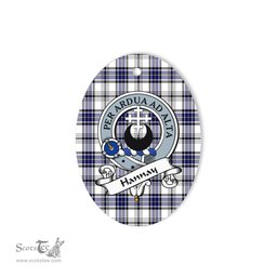 Hannay Scottish Clan Badge Plaid Ornament Gift. Christmas Tree Ornament Hannay Tartan Ornament,  ceramic ornament, personalized christmas ornaments, christmas tree ornaments, christmas door decorations, Plaid Ornament, Tartan Ceramic Ornament