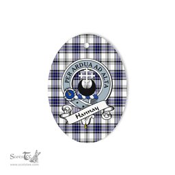 Hannay Scottish Clan Badge Plaid Ornament Gift. Christmas Tree Ornament Hannay Tartan Ornament,  ceramic ornament, personalized christmas ornaments, christmas tree ornaments, christmas door decorations, Plaid Ornament, Tartan Ceramic Ornament