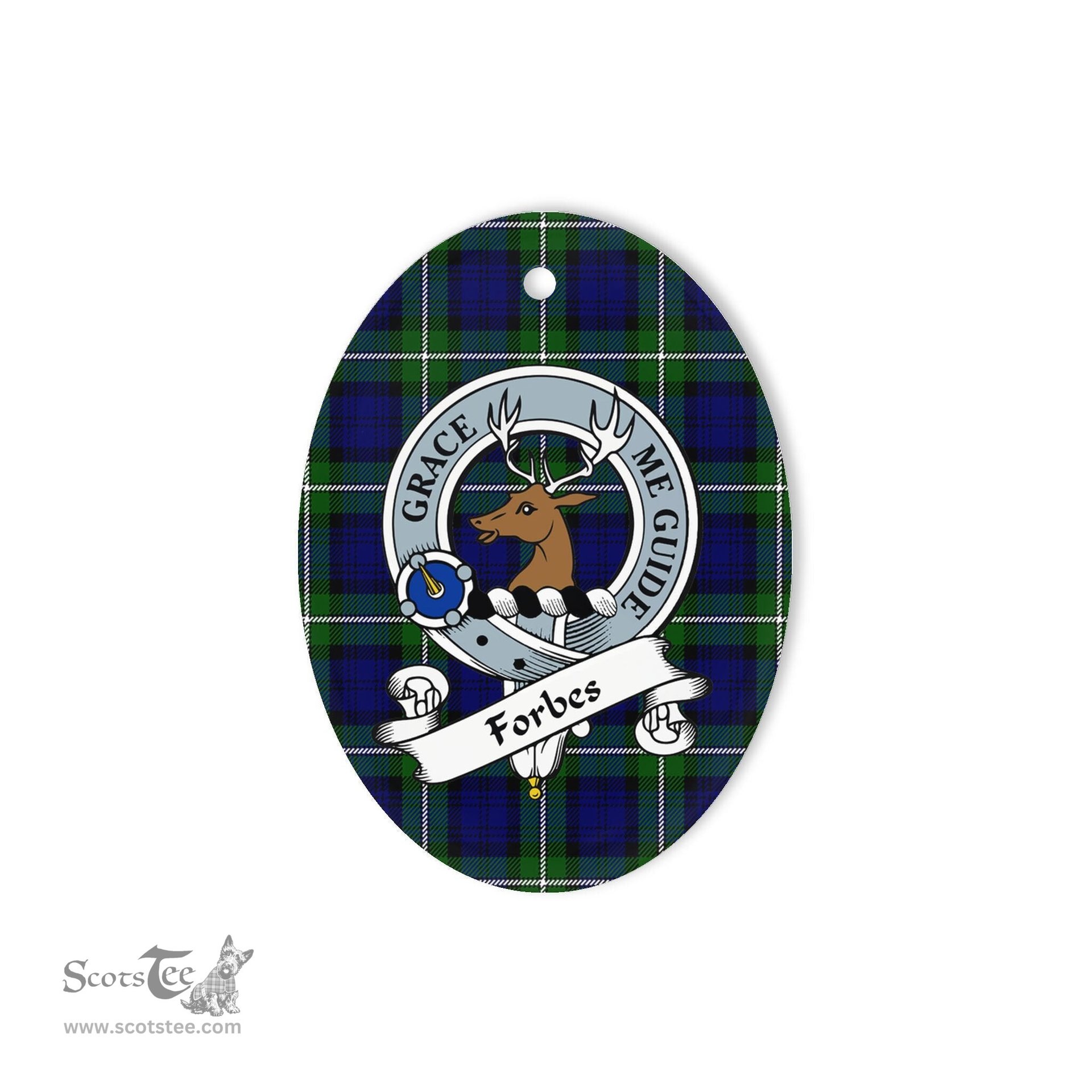 Forbes Scottish Clan Badge Plaid Ornament Gift. Christmas Tree Ornament Forbes Tartan Ornament,  ceramic ornament, personalized christmas ornaments, christmas tree ornaments, christmas door decorations, Plaid Ornament, Tartan Ceramic Ornament