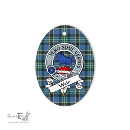 Weir Scottish Clan Badge Plaid Ornament Gift. Christmas Tree Ornament Weir Tartan Ornament,  ceramic ornament, personalized christmas ornaments, christmas tree ornaments, christmas door decorations, Plaid Ornament, Tartan Ceramic Ornament