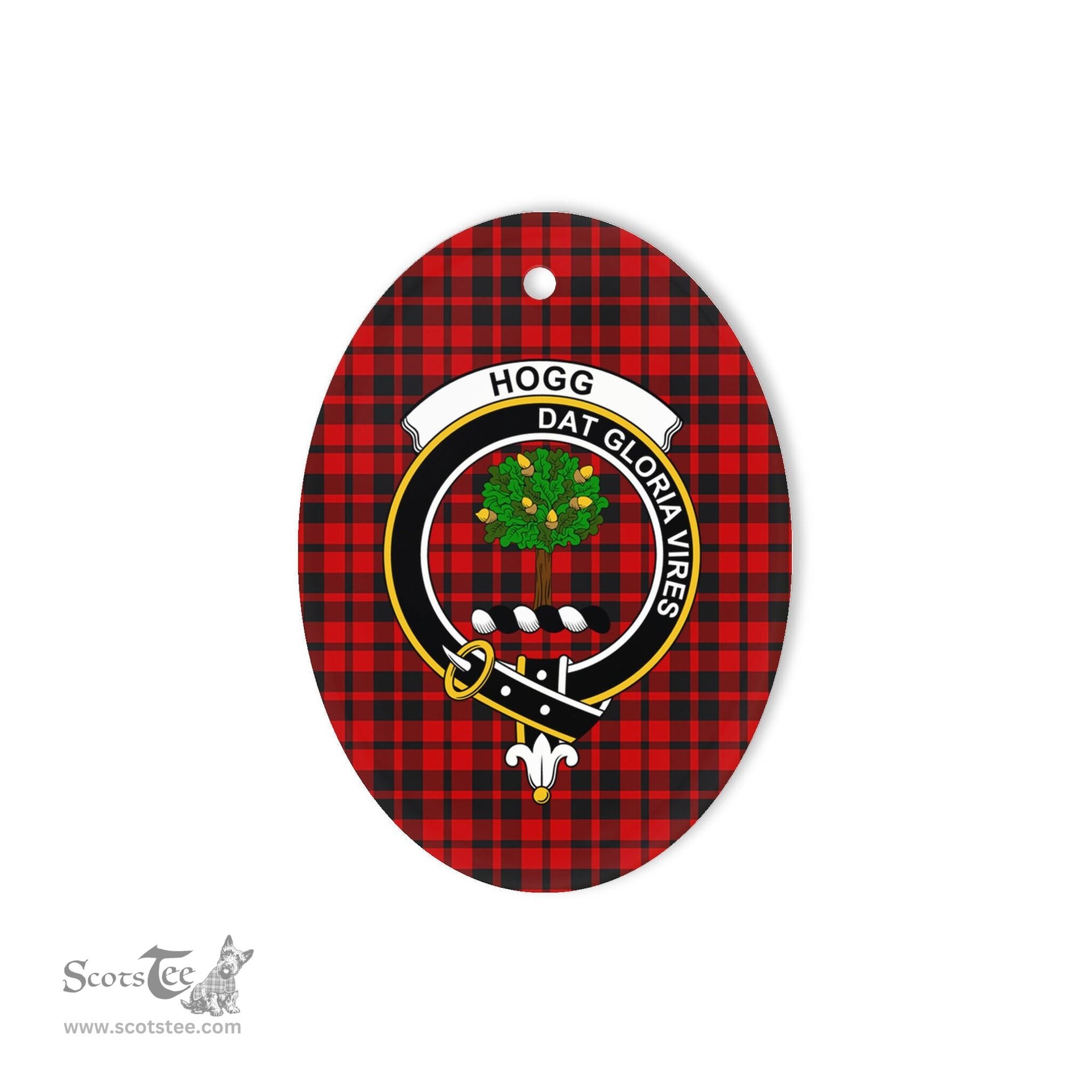 Hog Scottish Clan Plaid Ornament Gift. Christmas Tree Ornament Hog Clan Tartan Ornament,  ceramic ornament, personalized christmas ornaments, christmas tree ornaments, christmas door decorations, Plaid Ornament, Tartan Ceramic Ornament