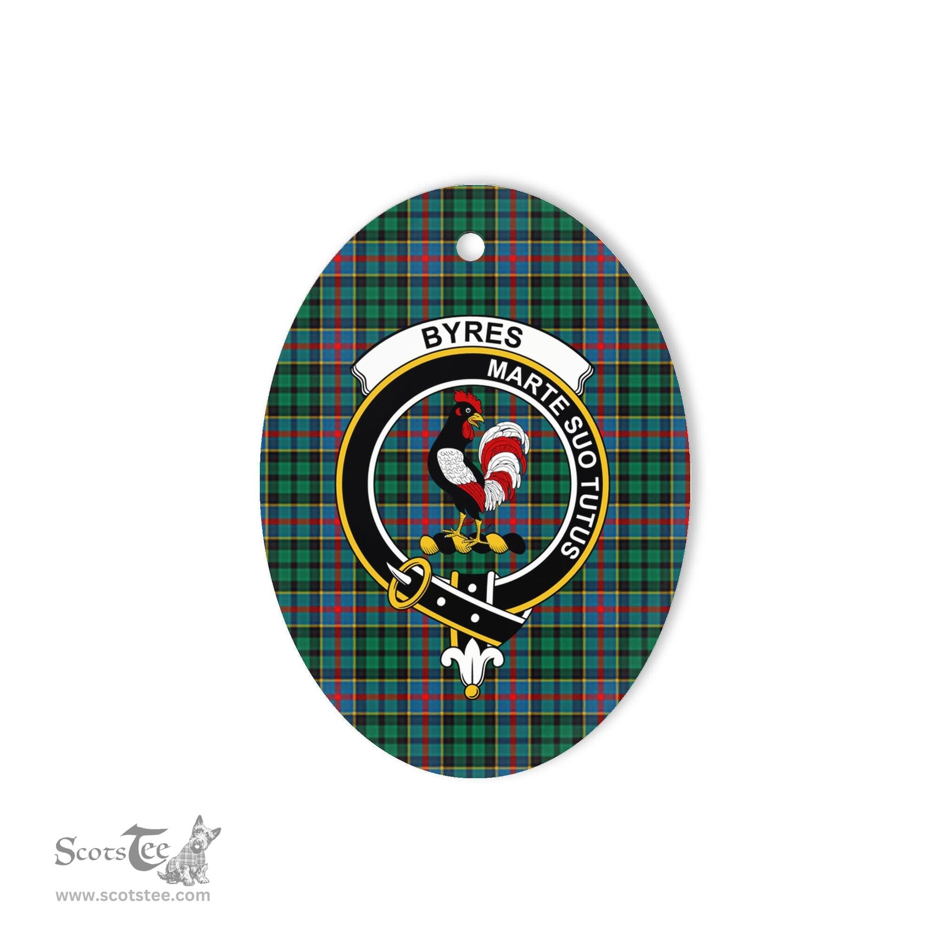 Byres Scottish Clan Plaid Ornament Gift. Christmas Tree Ornament Byres Clan Tartan Ornament,  ceramic ornament, personalized christmas ornaments, christmas tree ornaments, christmas door decorations, Plaid Ornament, Tartan Ceramic Ornament
