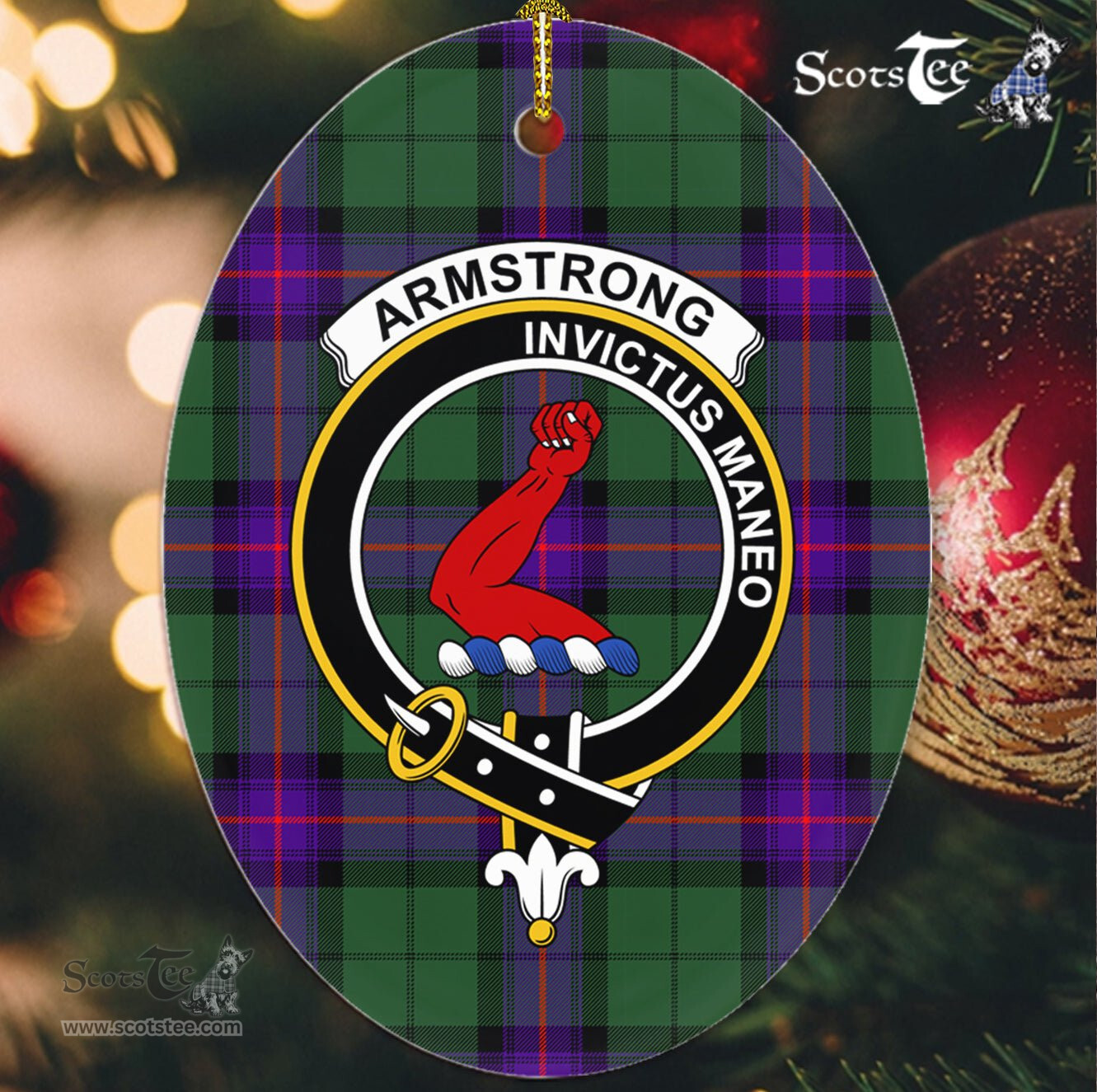Armstrong Scottish Clan Plaid Ornament Gift. Christmas Tree Ornament Armstrong Clan Tartan Ornament,  ceramic ornament, personalized christmas ornaments, christmas tree ornaments, christmas door decorations, Plaid Ornament, Tartan Ceramic Ornament