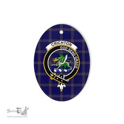 Crichton Scottish Clan Plaid Ornament Gift. Christmas Tree Ornament Crichton Clan Tartan Ornament,  ceramic ornament, personalized christmas ornaments, christmas tree ornaments, christmas door decorations, Plaid Ornament, Tartan Ceramic Ornament