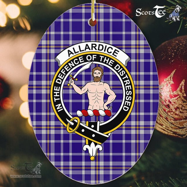 Allardice Scottish Clan Plaid Ornament Gift. Christmas Tree Ornament Allardice Clan Tartan Ornament,  ceramic ornament, personalized christmas ornaments, christmas tree ornaments, christmas door decorations, Plaid Ornament, Tartan Ceramic Ornament