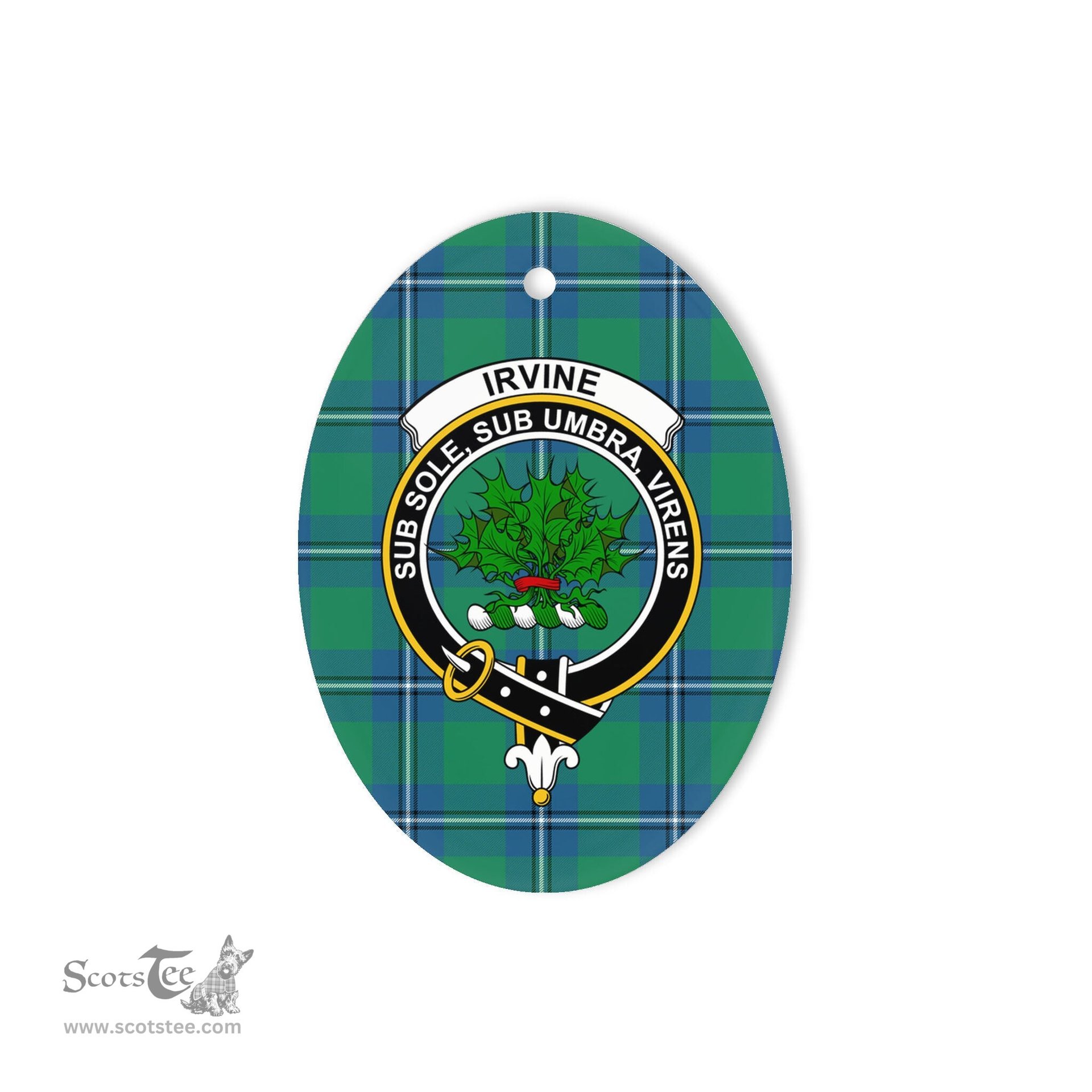 Irvine Scottish Clan Plaid Ornament Gift. Christmas Tree Ornament Irvine Clan Tartan Ornament,  ceramic ornament, personalized christmas ornaments, christmas tree ornaments, christmas door decorations, Plaid Ornament, Tartan Ceramic Ornament