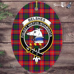 Belshes Scottish Clan Plaid Ornament Gift. Christmas Tree Ornament Belshes Clan Tartan Ornament,  ceramic ornament, personalized christmas ornaments, christmas tree ornaments, christmas door decorations, Plaid Ornament, Tartan Ceramic Ornament