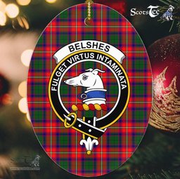 Belshes Scottish Clan Plaid Ornament Gift. Christmas Tree Ornament Belshes Clan Tartan Ornament,  ceramic ornament, personalized christmas ornaments, christmas tree ornaments, christmas door decorations, Plaid Ornament, Tartan Ceramic Ornament