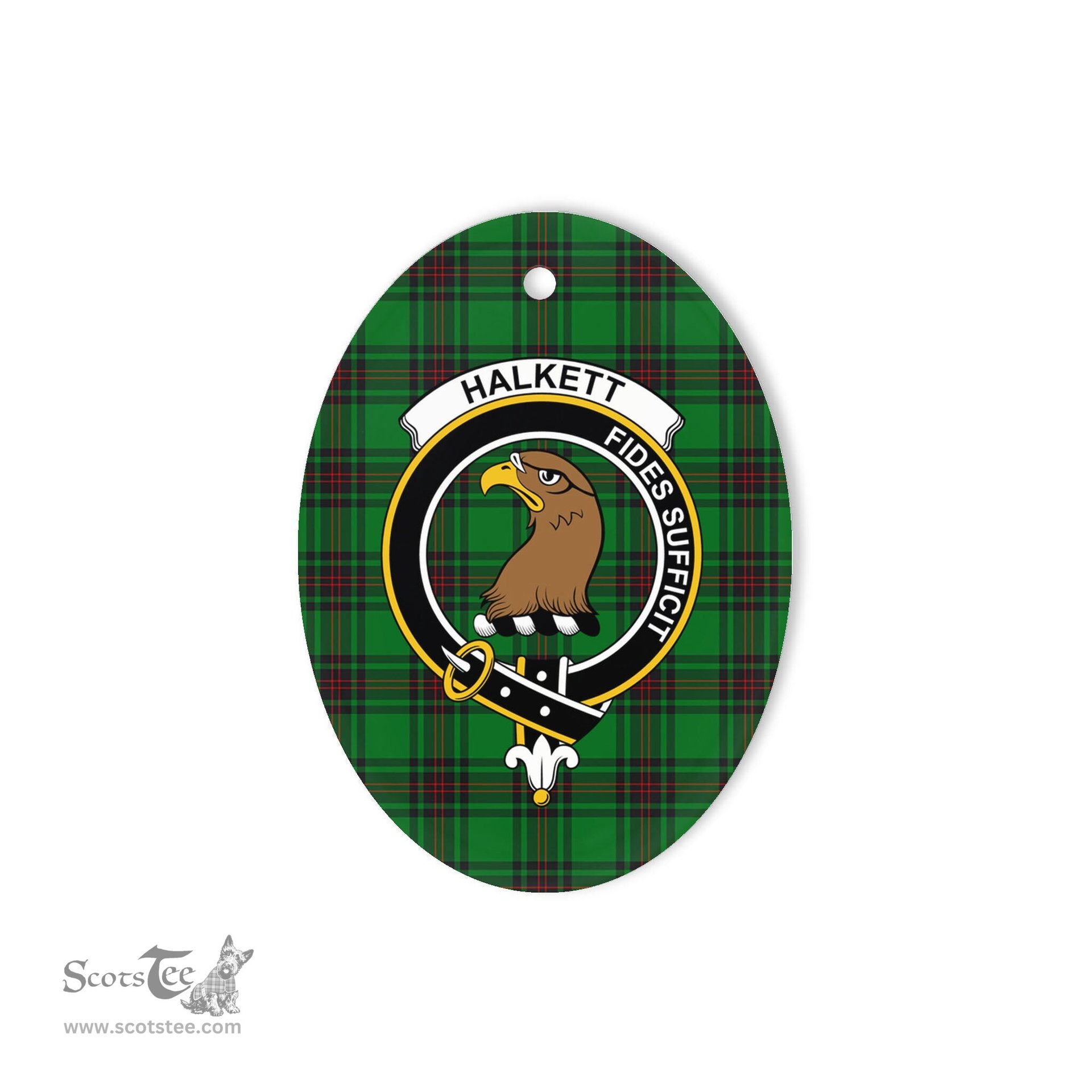 Halkett Scottish Clan Plaid Ornament Gift. Christmas Tree Ornament Halkett Clan Tartan Ornament,  ceramic ornament, personalized christmas ornaments, christmas tree ornaments, christmas door decorations, Plaid Ornament, Tartan Ceramic Ornament
