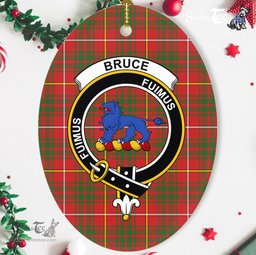 Bruce Scottish Clan Plaid Ornament Gift. Christmas Tree Ornament Bruce Clan Tartan Ornament,  ceramic ornament, personalized christmas ornaments, christmas tree ornaments, christmas door decorations, Plaid Ornament, Tartan Ceramic Ornament