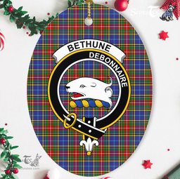 Bethune Scottish Clan Plaid Ornament Gift. Christmas Tree Ornament Bethune Clan Tartan Ornament,  ceramic ornament, personalized christmas ornaments, christmas tree ornaments, christmas door decorations, Plaid Ornament, Tartan Ceramic Ornament