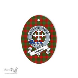 Cheyne Scottish Clan Badge Plaid Ornament Gift. Christmas Tree Ornament Cheyne Tartan Ornament,  ceramic ornament, personalized christmas ornaments, christmas tree ornaments, christmas door decorations, Plaid Ornament, Tartan Ceramic Ornament
