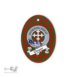 Cheyne Scottish Clan Badge Plaid Ornament Gift. Christmas Tree Ornament Cheyne Tartan Ornament,  ceramic ornament, personalized christmas ornaments, christmas tree ornaments, christmas door decorations, Plaid Ornament, Tartan Ceramic Ornament