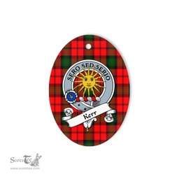 Kerr Scottish Clan Badge Plaid Ornament Gift. Christmas Tree Ornament Kerr Tartan Ornament,  ceramic ornament, personalized christmas ornaments, christmas tree ornaments, christmas door decorations, Plaid Ornament, Tartan Ceramic Ornament