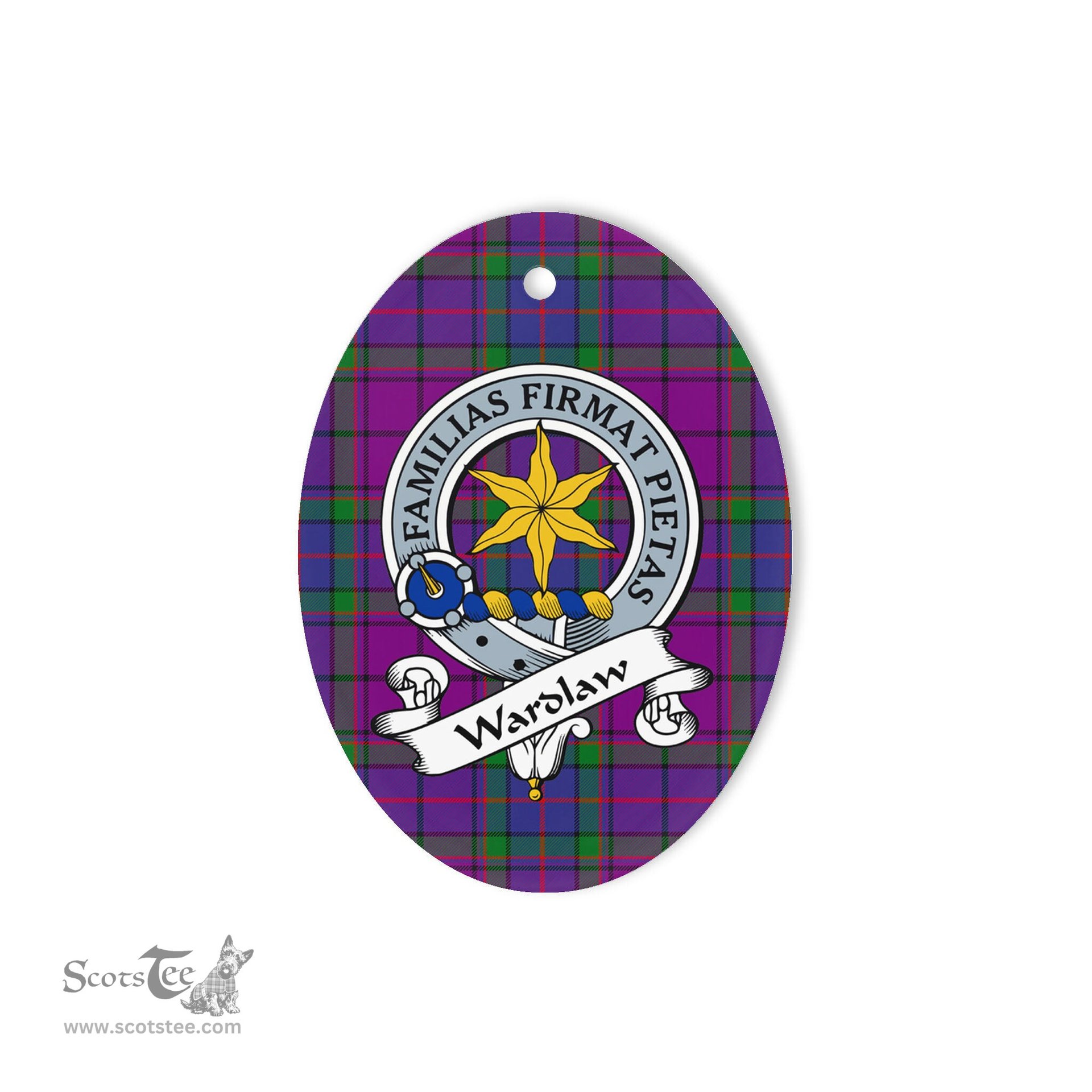 Wardlaw Scottish Clan Badge Plaid Ornament Gift. Christmas Tree Ornament Wardlaw Tartan Ornament,  ceramic ornament, personalized christmas ornaments, christmas tree ornaments, christmas door decorations, Plaid Ornament, Tartan Ceramic Ornament