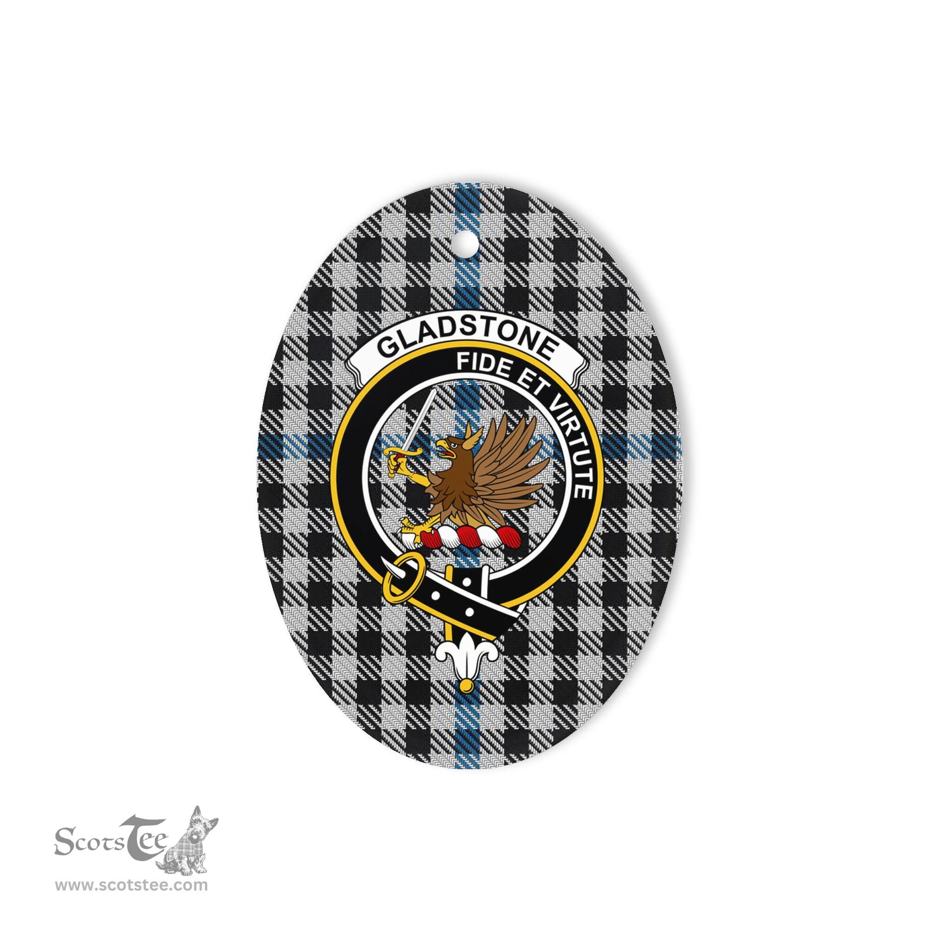 Gladstone Scottish Clan Plaid Ornament Gift. Christmas Tree Ornament Gladstone Clan Tartan Ornament,  ceramic ornament, personalized christmas ornaments, christmas tree ornaments, christmas door decorations, Plaid Ornament, Tartan Ceramic Ornament