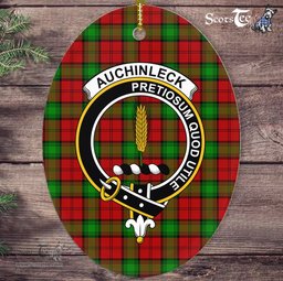 Auchinleck Scottish Clan Plaid Ornament Gift. Christmas Tree Ornament Auchinleck Clan Tartan Ornament,  ceramic ornament, personalized christmas ornaments, christmas tree ornaments, christmas door decorations, Plaid Ornament, Tartan Ceramic Ornament