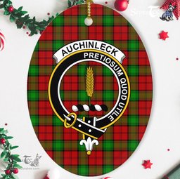 Auchinleck Scottish Clan Plaid Ornament Gift. Christmas Tree Ornament Auchinleck Clan Tartan Ornament,  ceramic ornament, personalized christmas ornaments, christmas tree ornaments, christmas door decorations, Plaid Ornament, Tartan Ceramic Ornament