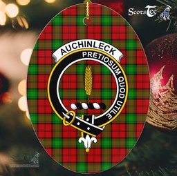 Auchinleck Scottish Clan Plaid Ornament Gift. Christmas Tree Ornament Auchinleck Clan Tartan Ornament,  ceramic ornament, personalized christmas ornaments, christmas tree ornaments, christmas door decorations, Plaid Ornament, Tartan Ceramic Ornament