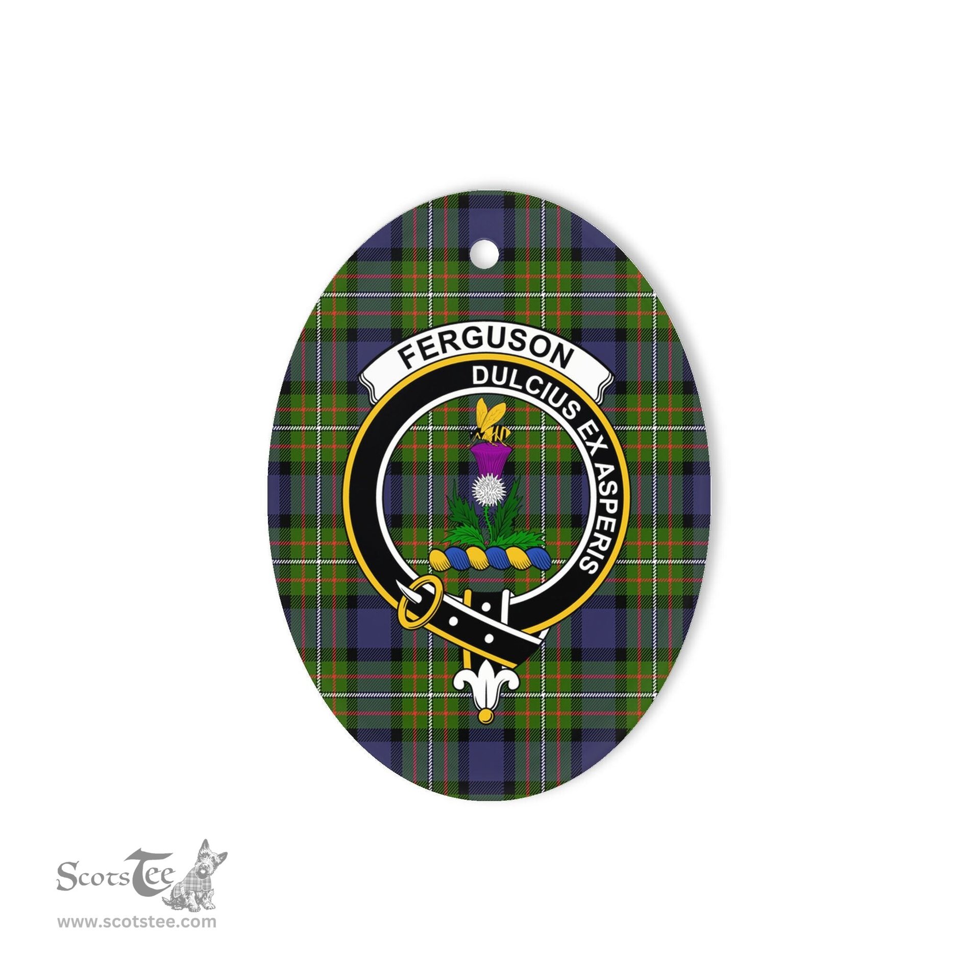 Ferguson Scottish Clan Plaid Ornament Gift. Christmas Tree Ornament Ferguson Clan Tartan Ornament,  ceramic ornament, personalized christmas ornaments, christmas tree ornaments, christmas door decorations, Plaid Ornament, Tartan Ceramic Ornament