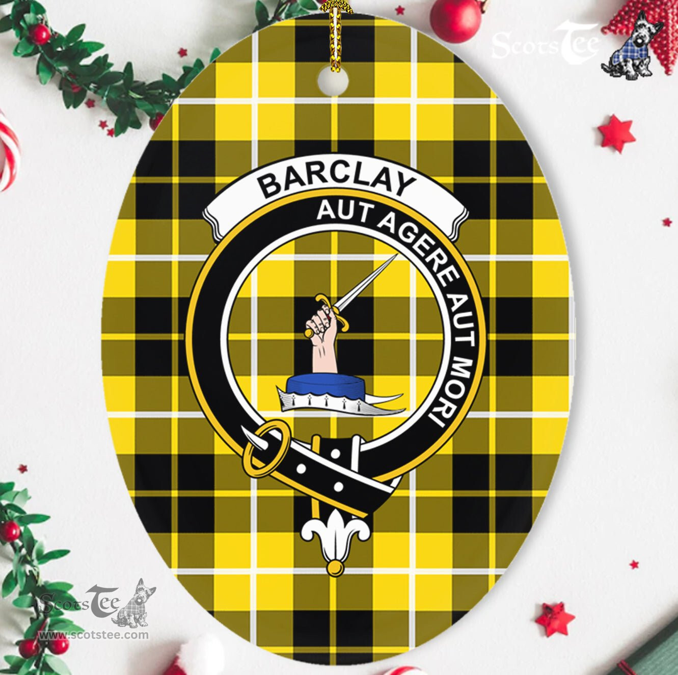 Barclay Scottish Clan Plaid Ornament Gift. Christmas Tree Ornament Barclay Clan Tartan Ornament,  ceramic ornament, personalized christmas ornaments, christmas tree ornaments, christmas door decorations, Plaid Ornament, Tartan Ceramic Ornament