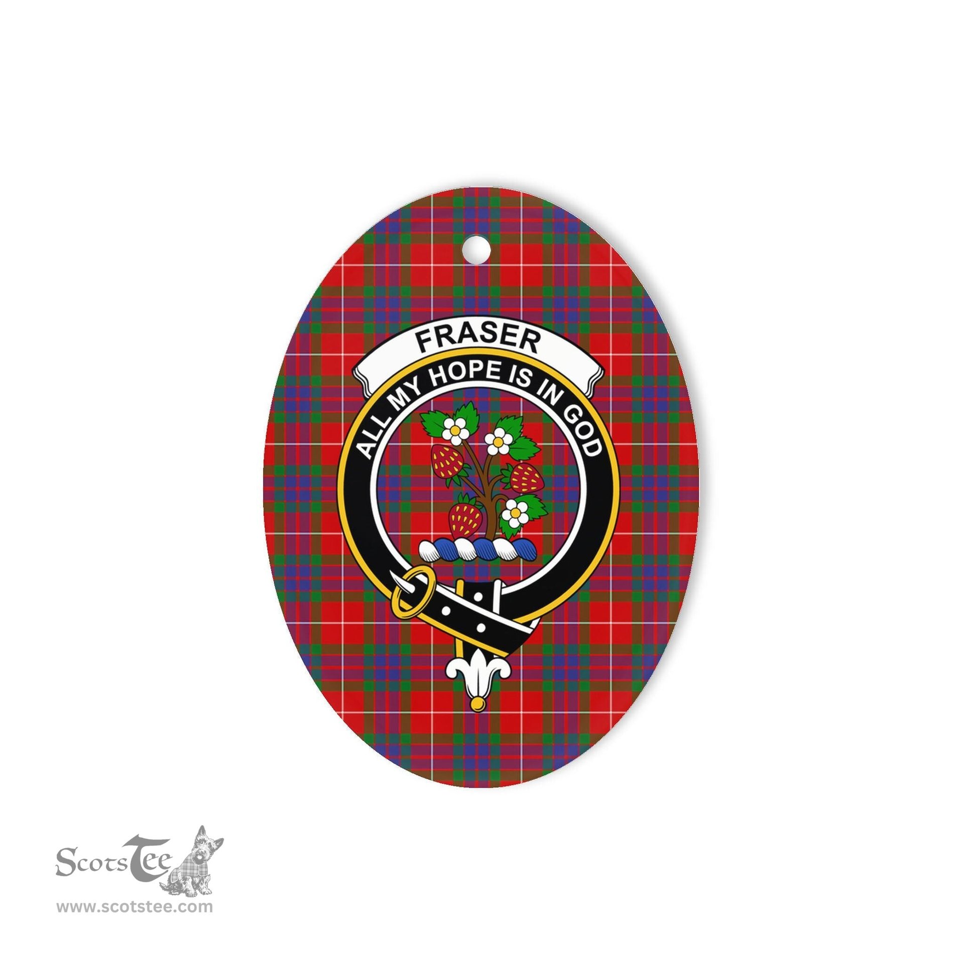 Fraser Scottish Clan Plaid Ornament Gift. Christmas Tree Ornament Fraser Clan Tartan Ornament,  ceramic ornament, personalized christmas ornaments, christmas tree ornaments, christmas door decorations, Plaid Ornament, Tartan Ceramic Ornament