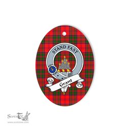 Grant Scottish Clan Badge Plaid Ornament Gift. Christmas Tree Ornament Grant Tartan Ornament,  ceramic ornament, personalized christmas ornaments, christmas tree ornaments, christmas door decorations, Plaid Ornament, Tartan Ceramic Ornament