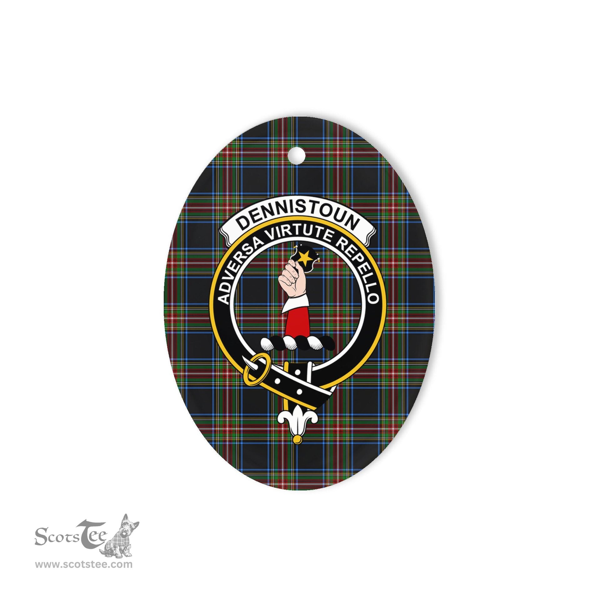 Dennistoun Scottish Clan Plaid Ornament Gift. Christmas Tree Ornament Dennistoun Clan Tartan Ornament,  ceramic ornament, personalized christmas ornaments, christmas tree ornaments, christmas door decorations, Plaid Ornament, Tartan Ceramic Ornament