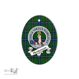 Henderson Scottish Clan Badge Plaid Ornament Gift. Christmas Tree Ornament Henderson Tartan Ornament,  ceramic ornament, personalized christmas ornaments, christmas tree ornaments, christmas door decorations, Plaid Ornament, Tartan Ceramic Ornament