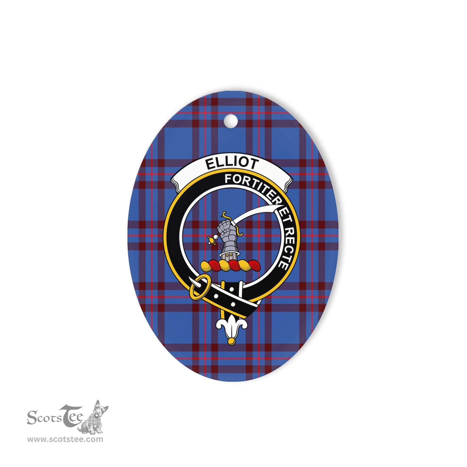 Elliot Scottish Clan Plaid Ornament Gift. Christmas Tree Ornament Elliot Clan Tartan Ornament,  ceramic ornament, personalized christmas ornaments, christmas tree ornaments, christmas door decorations, Plaid Ornament, Tartan Ceramic Ornament