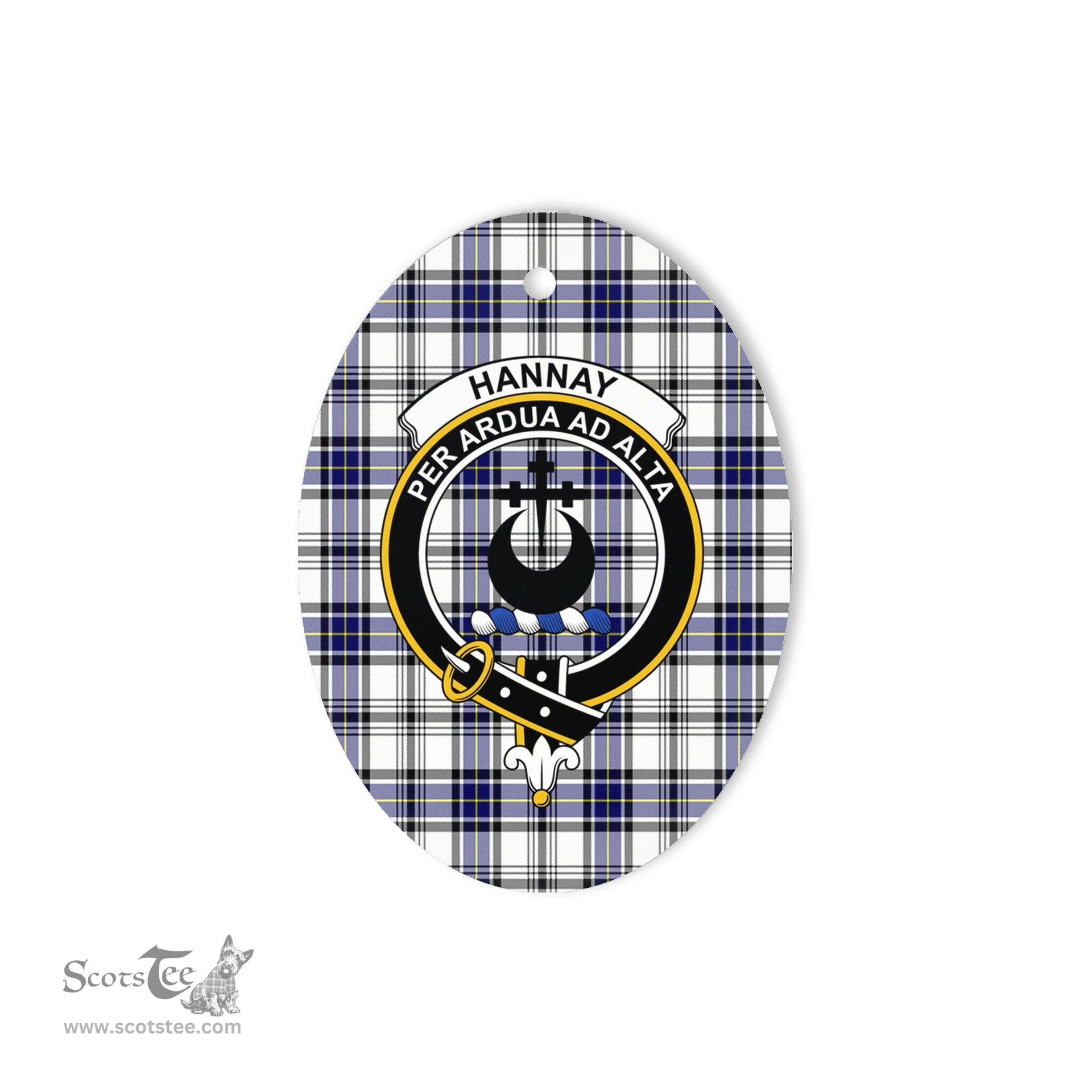 Hannay Scottish Clan Plaid Ornament Gift. Christmas Tree Ornament Hannay Clan Tartan Ornament,  ceramic ornament, personalized christmas ornaments, christmas tree ornaments, christmas door decorations, Plaid Ornament, Tartan Ceramic Ornament
